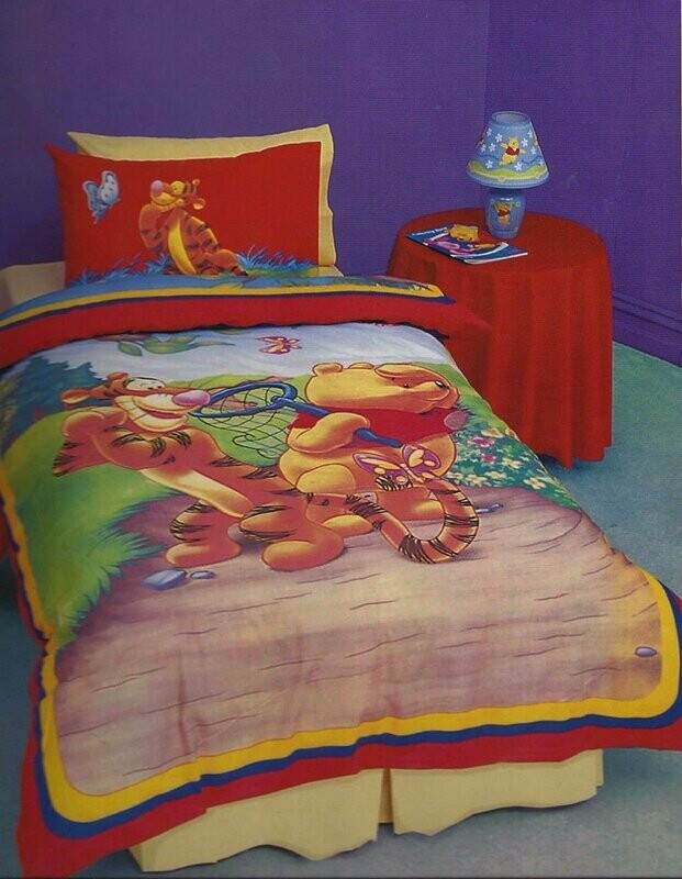 Pooh Bear Hunting quilt cover set: Single