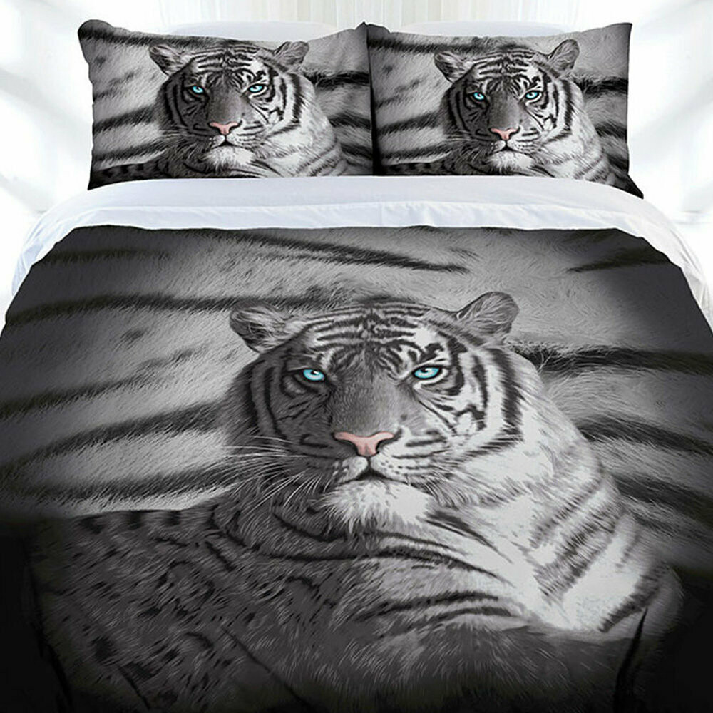 Blue Eyes White Tiger Quilt Cover Set: King