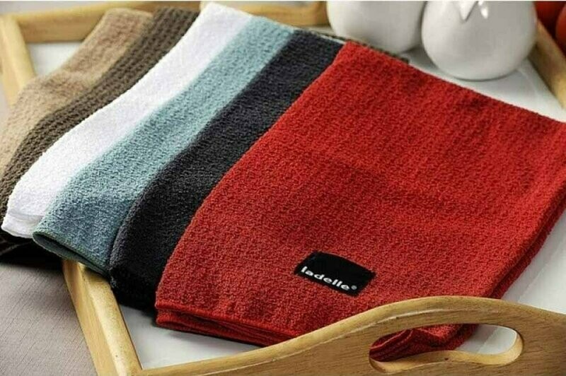 Ladelle Microfibre Glass Cloth Tea Towel: Black