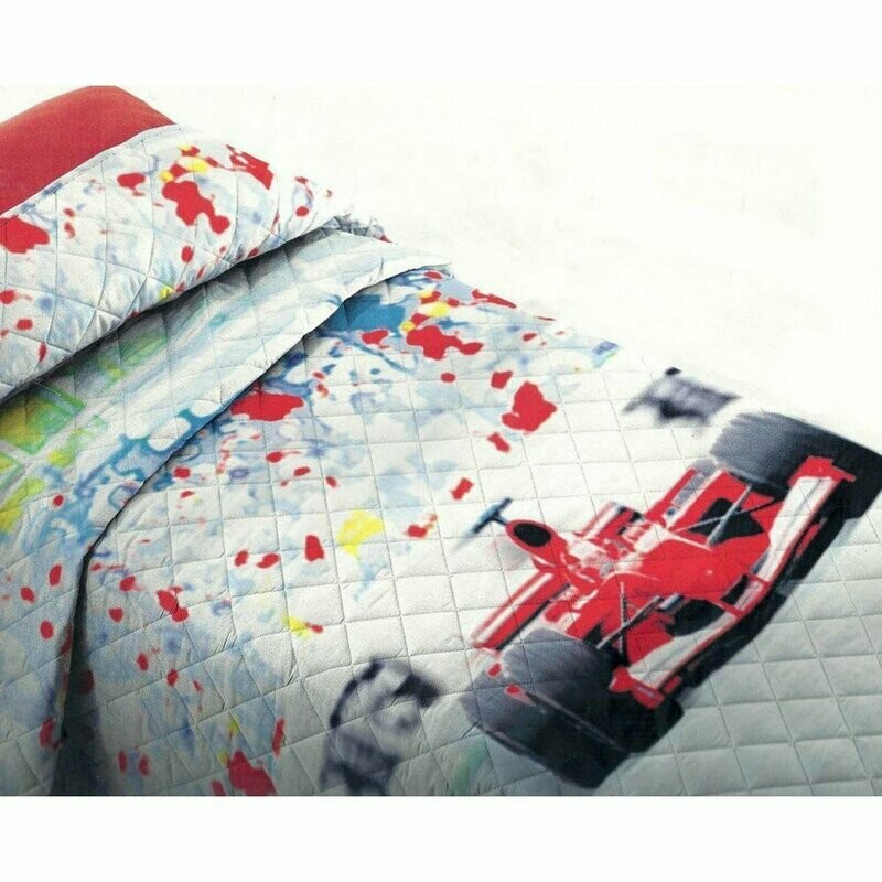 Ferrari Formula 1 Imola Quilted Bedspread: Queen