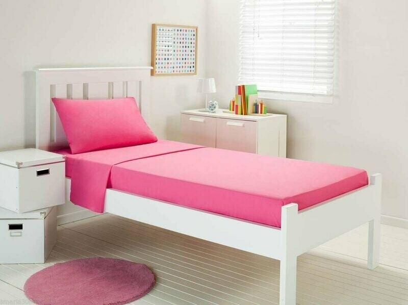 Sherbet Pink Single Bed Sheet set by Jordy