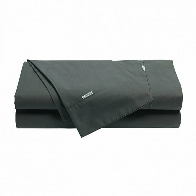 Heston 300 Thread Count Cotton Percale Sheet Sets by Bianca | Charcoal
