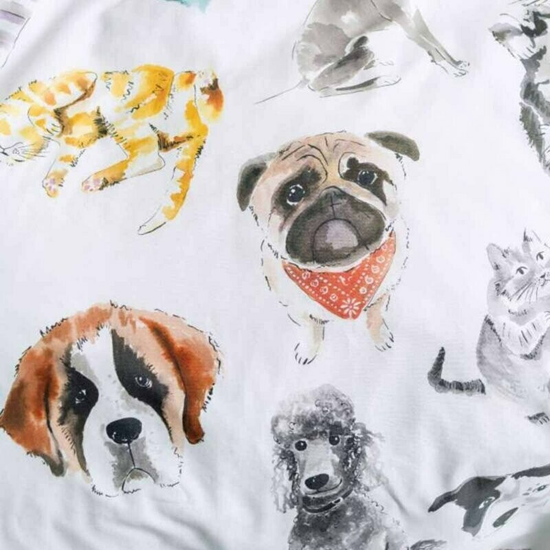 Hiccups Pets Life Quilt Cover Set - Double