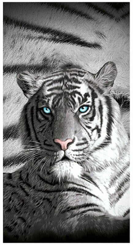 Blue Eyes Tiger Beach Pool Bath Towel