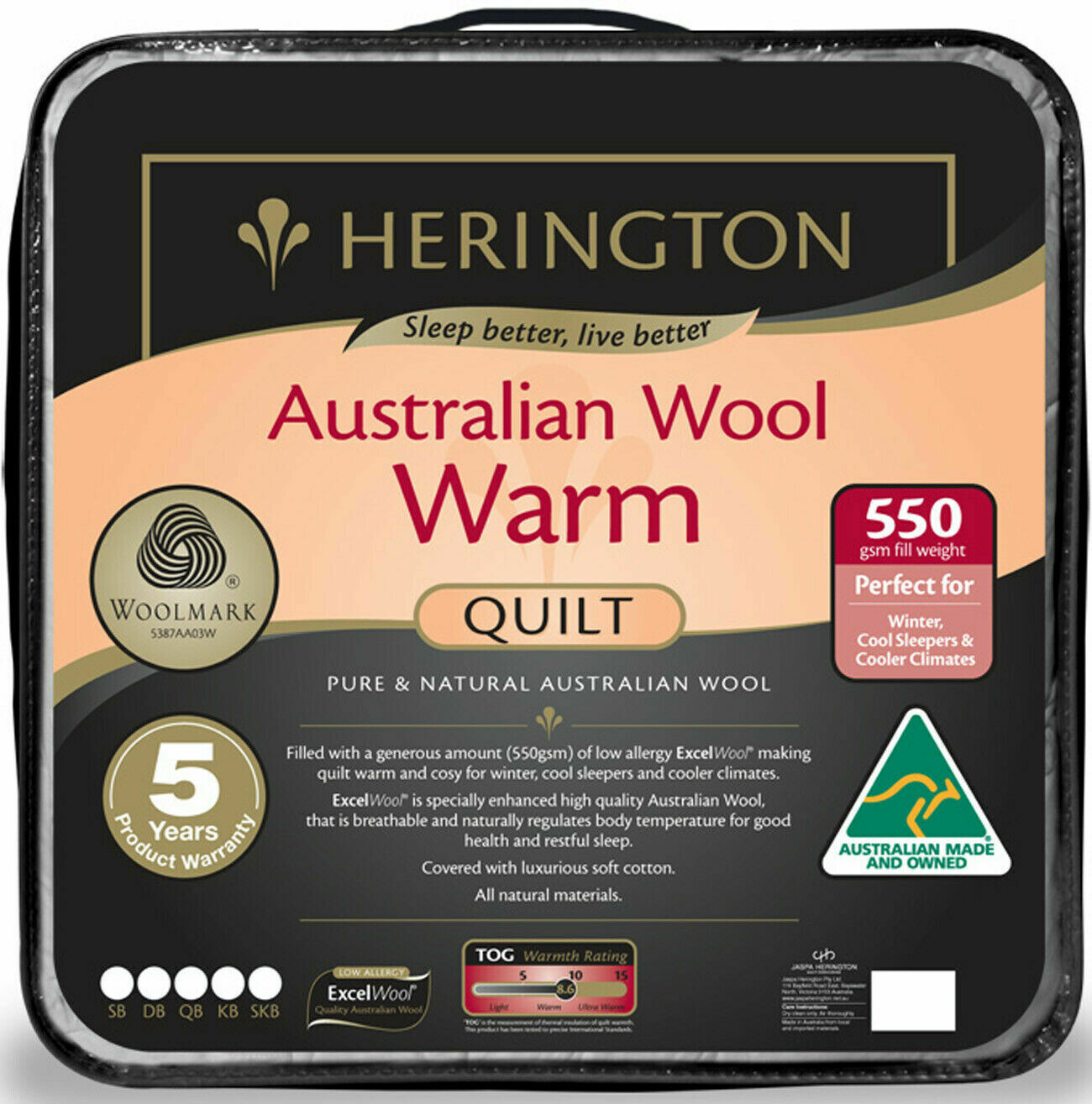 Herington Winter Warmth Australian Wool Quilt