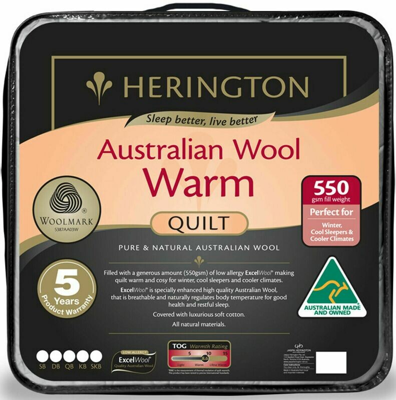 Herington Winter Warmth Australian Wool Quilt