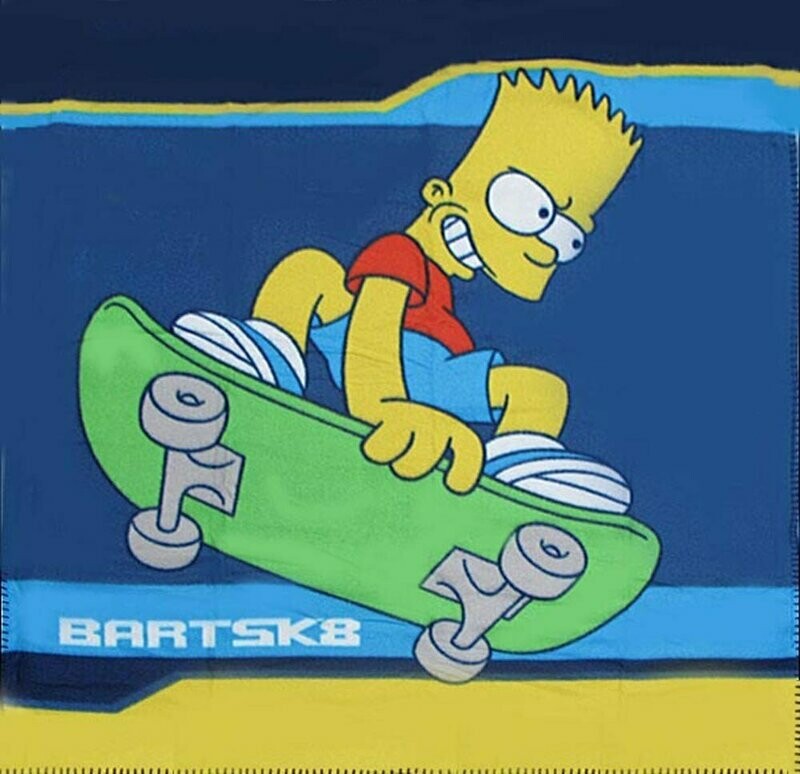 Bart Simpson Sk8 Polar Fleece Blanket