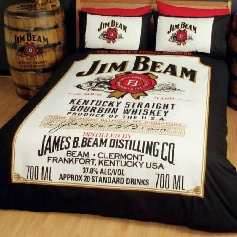 Classic Jim Beam Duvet Quilt Cover Set: Single