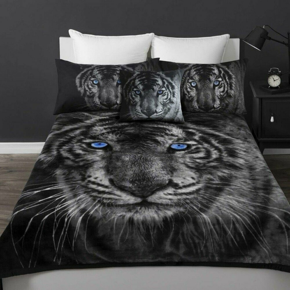 Georges Mink Blanket White Tiger