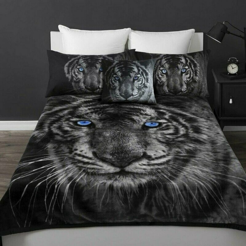 Georges Mink Blanket White Tiger