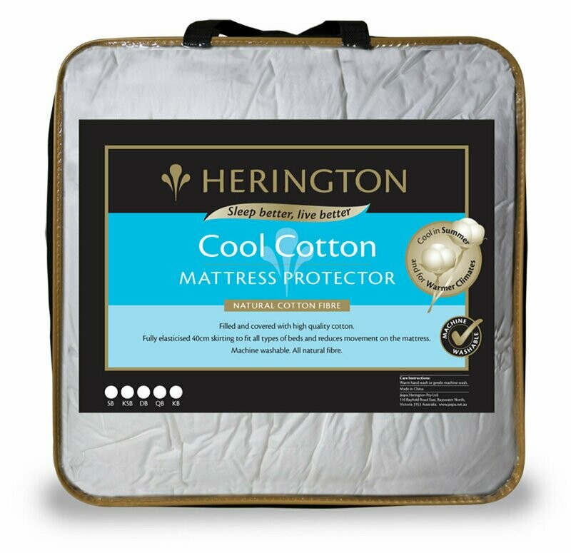Herington Cool Natural Cotton Mattress | Pillow Protector