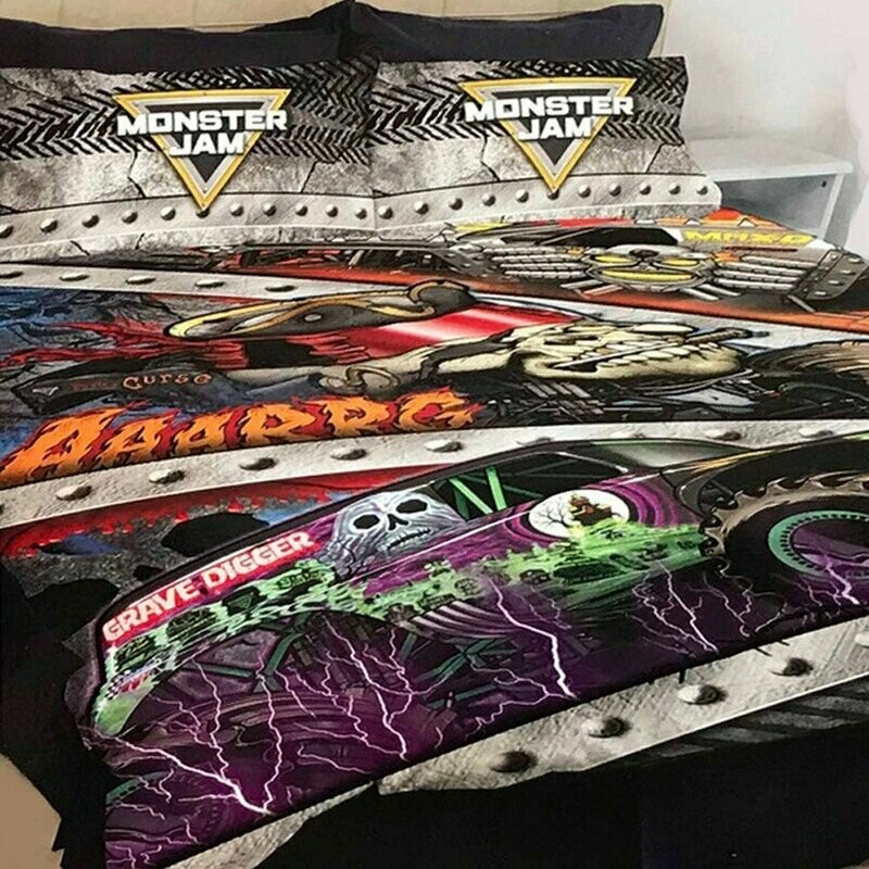 Monster Jam Trucks Quilt Cover Set 