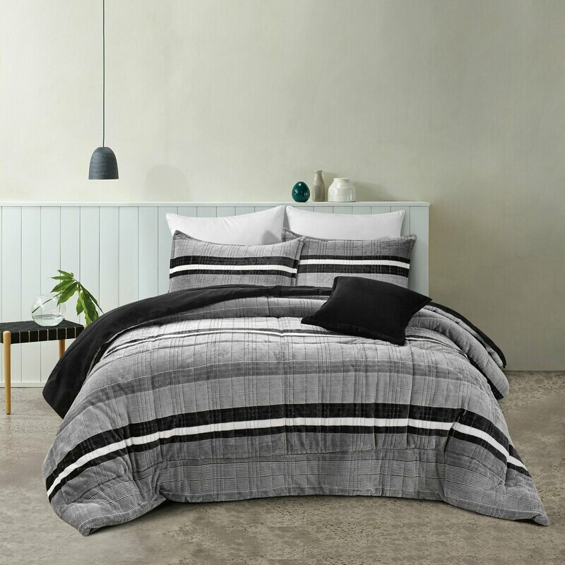 Bianca Ravenna 4 Piece Coal Comforter Set
