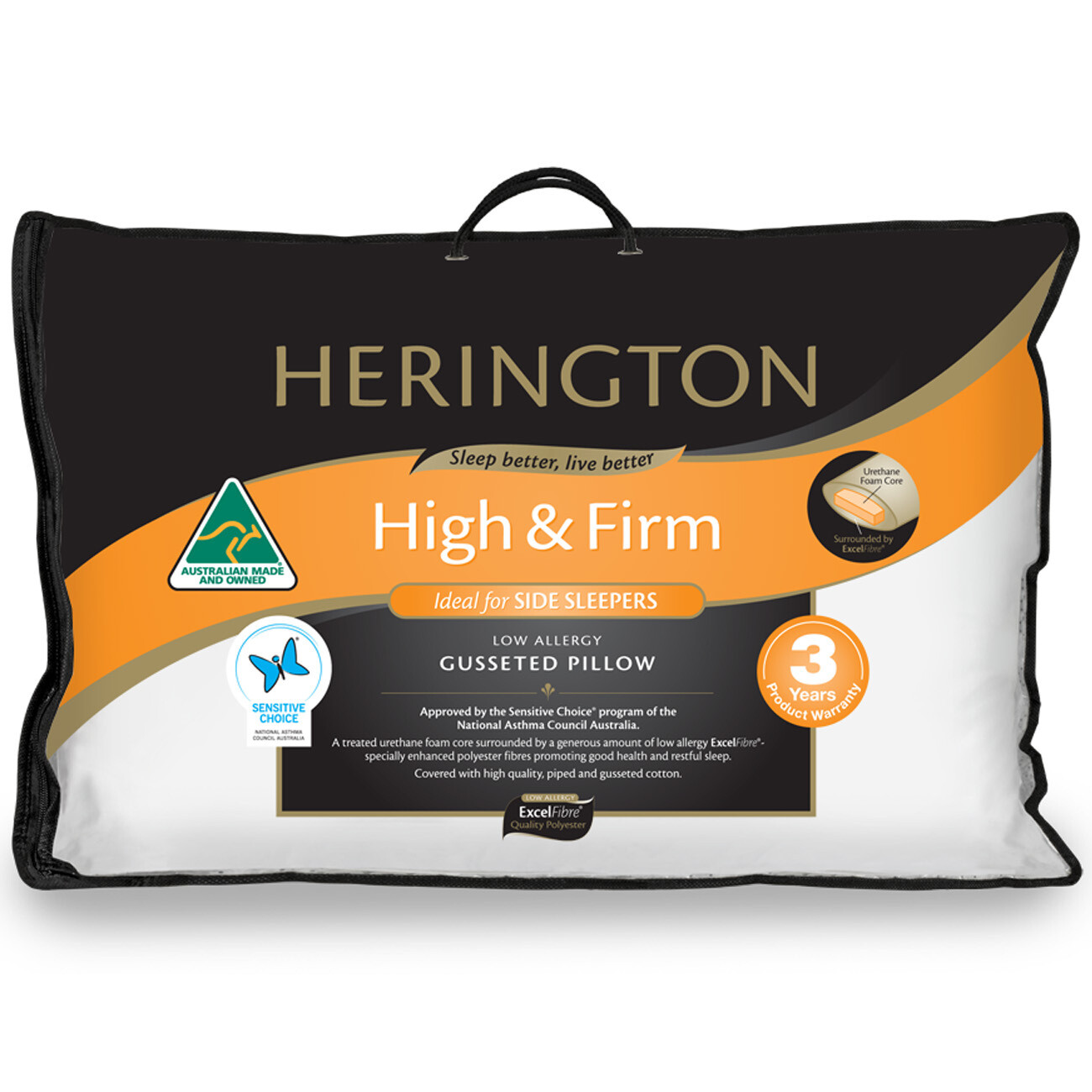 Herington High and Firm Gusseted Pillow