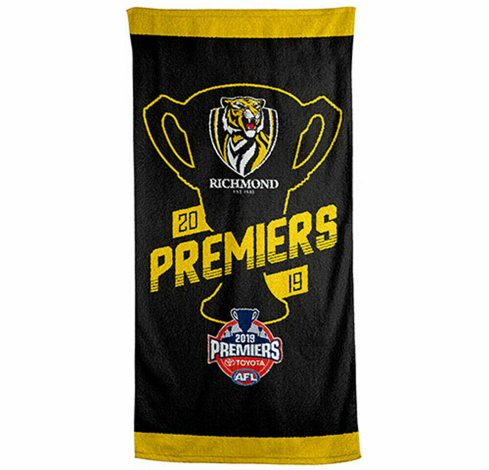 Richmond Tigers AFL Premiers 2019 Trophy Bath Beach Towel