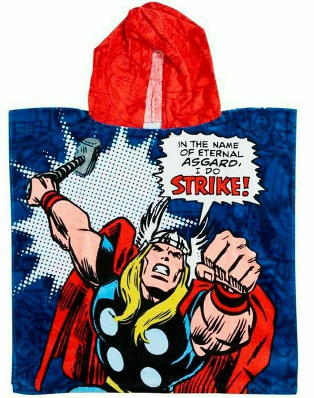 Marvel Avengers Retro Comics Thor &amp; Iron Man Hooded Towel