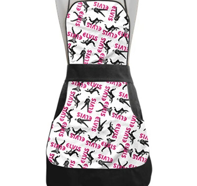 Elvis Presley Retro Print Ladies Apron Elvis Presley Retro Print Ladies Apron