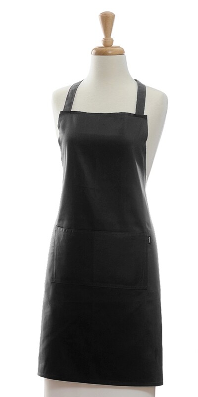 Ladelle Plain Black Cotton Fabric Apron