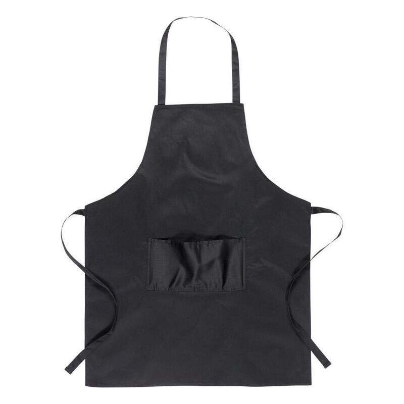 Ladelle Plain Black Cotton Fabric Apron