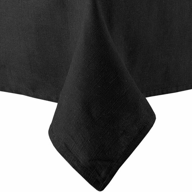 Base Linen Look Black Tablecloth 1.5m x 2.25m