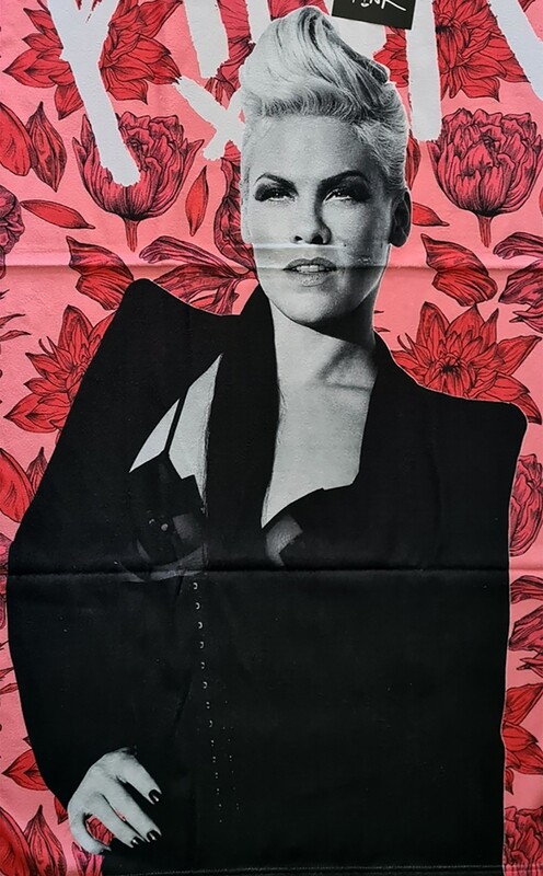 P!NK The Music Singer) Rock Band Beach Towel