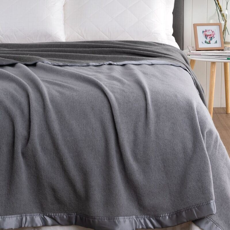 Heirloom Australian Wool Blanket Check: QB/KB