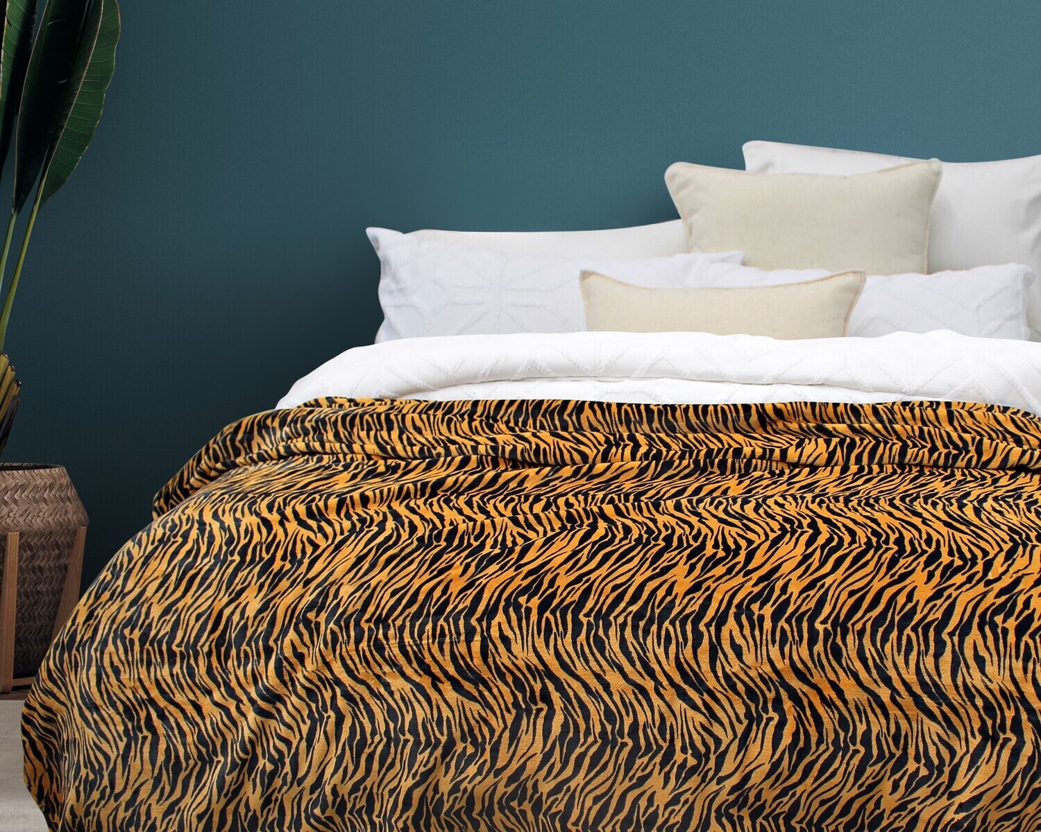 Bas Phillips African Tiger Queen Bed Blanket