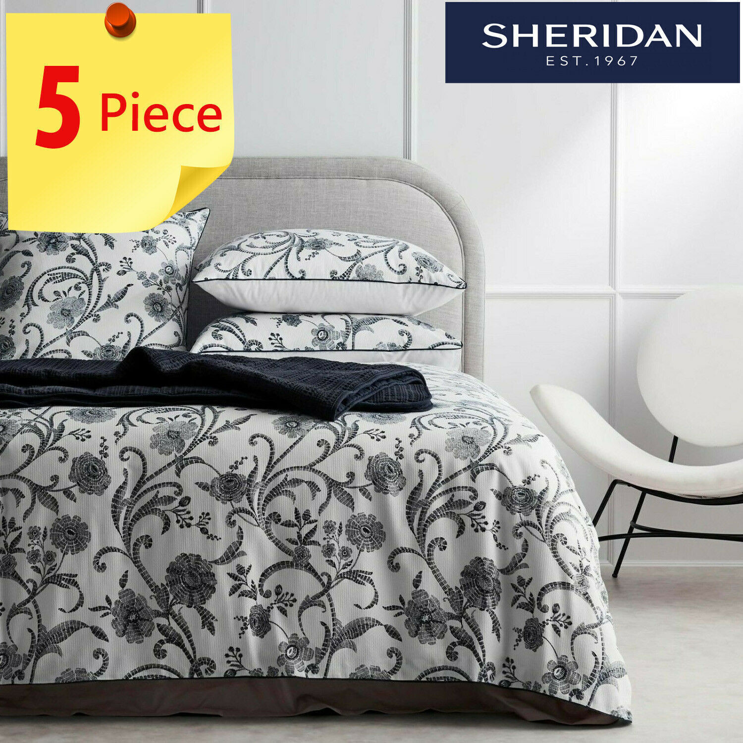 Sheridan Traynor Quilt Cover in Midnight