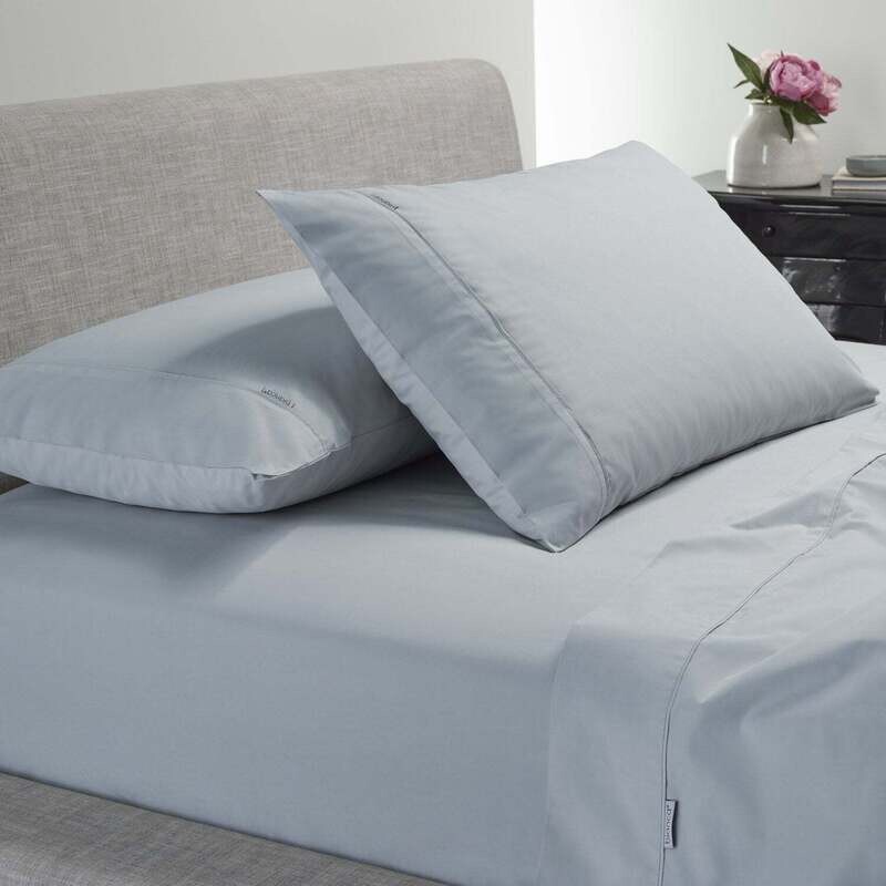 Heston 300 Thread Count Cotton Percale Sheet Sets by Bianca | Steel Blue
