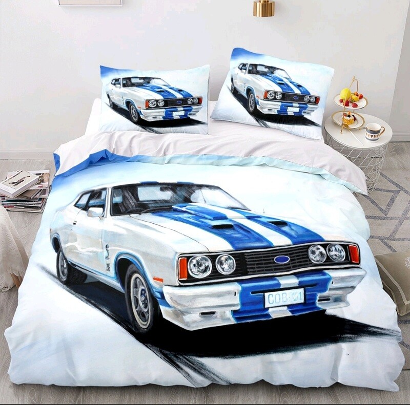 Ford GTHO Cobra Queen Bed Quilt Cover Set