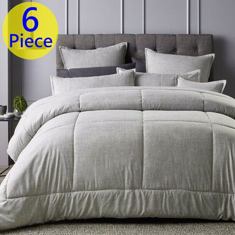Maynard Comforter Set Grey Queen/King