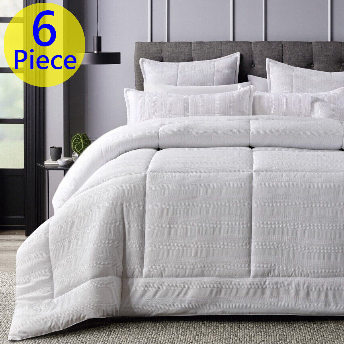 Porter Comforter Set White Single/Double