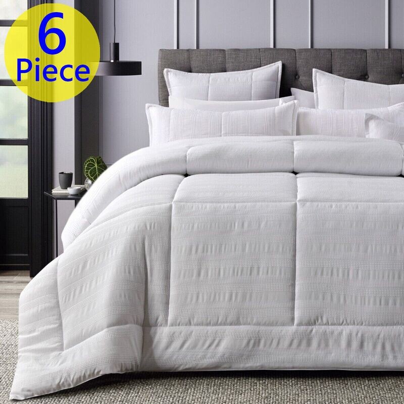 Porter Comforter Set White Single/Double