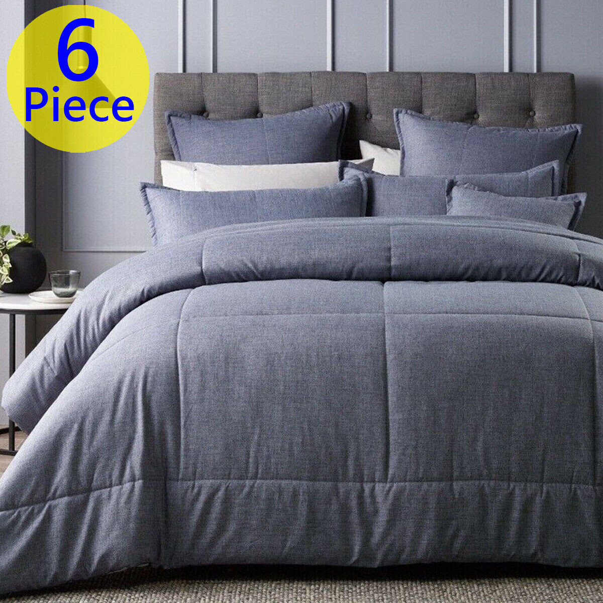 Maynard Comforter Set Blue Single/Double