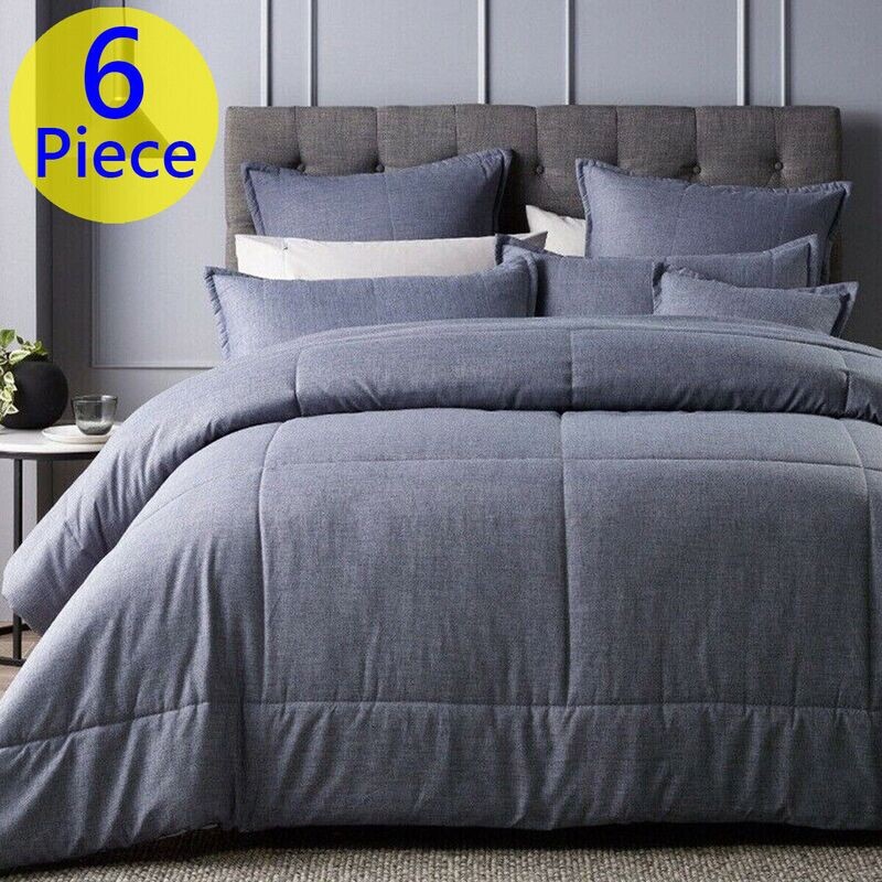 Maynard Comforter Set Blue Single/Double