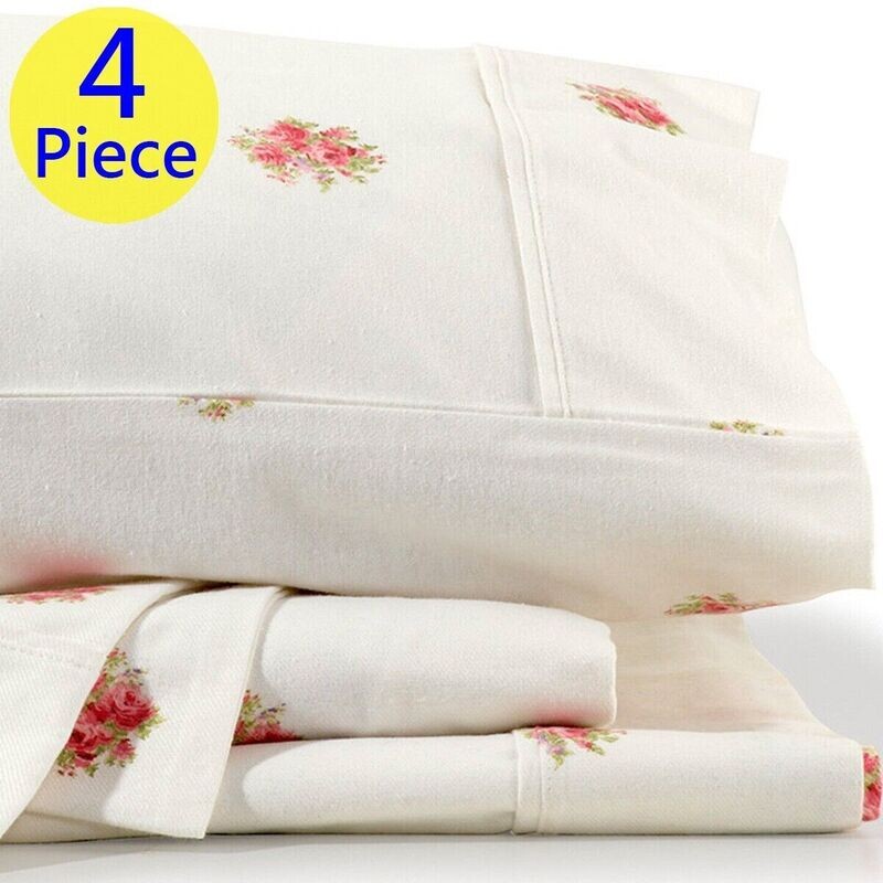 French Bouquet King Flannelette Sheet Sets