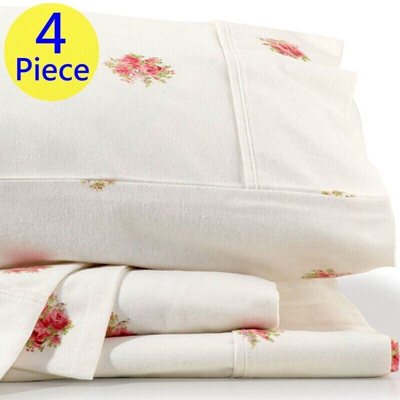French Bouquet Queen Flannelette Sheet Sets