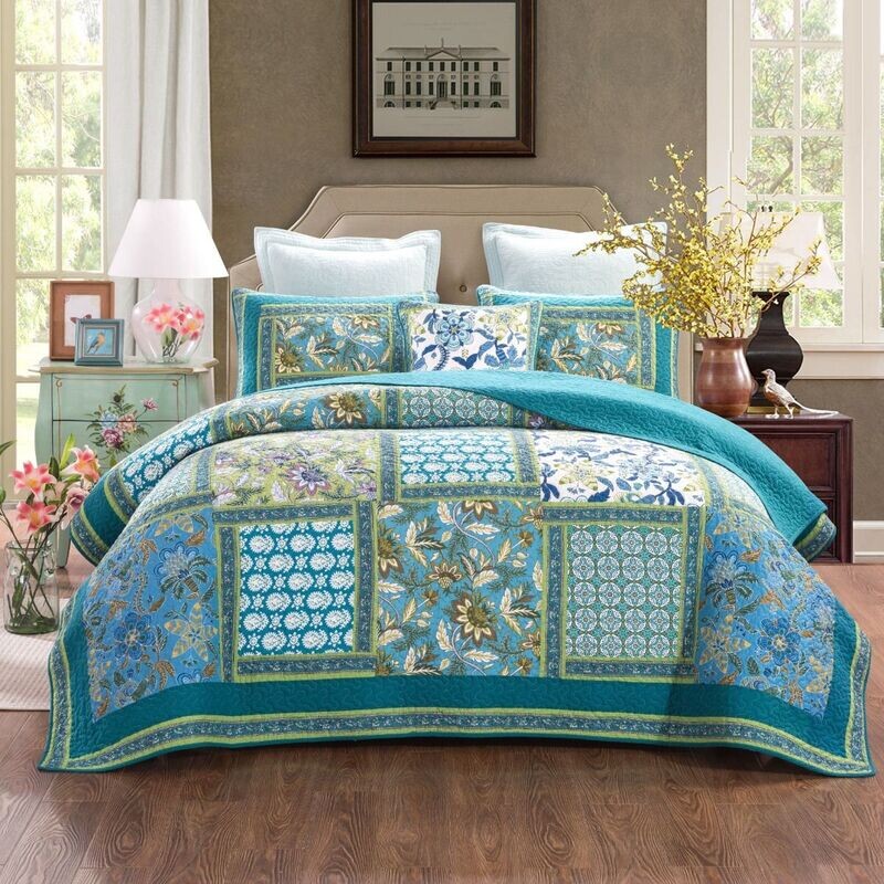 Aquamarine Coverlet Bedspread Set King