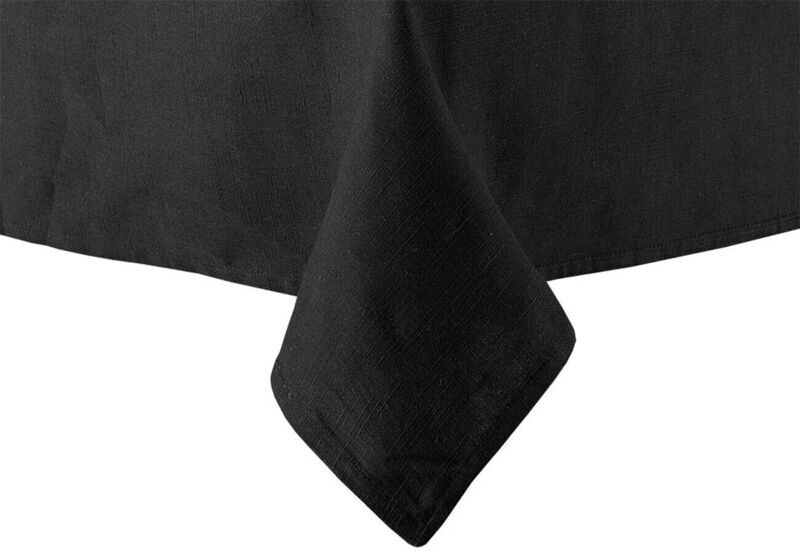 Base Linen Look Black Tablecloth 1.5m x 2.25m