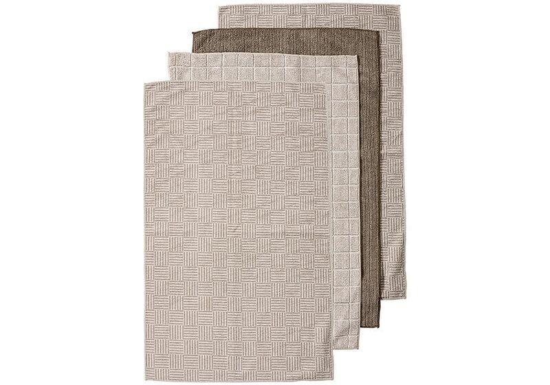 Benson Microfibre 4pk Tea Towel Taupe