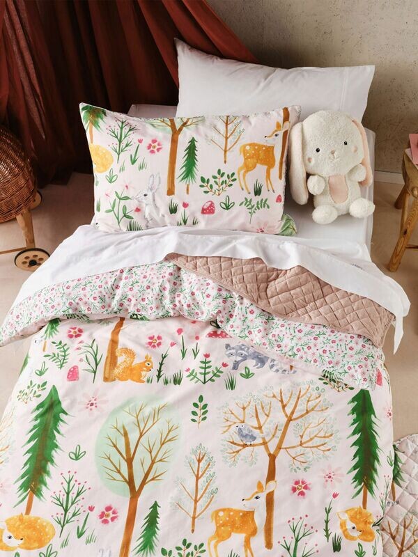 Woodlandia Quilt Cover Set: Single
