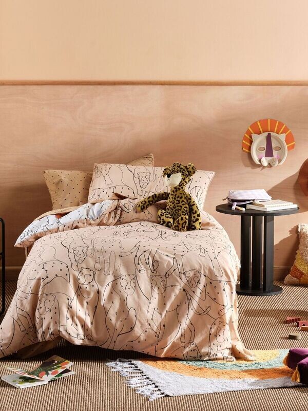 Big Cats Quilt Cover Set - Single