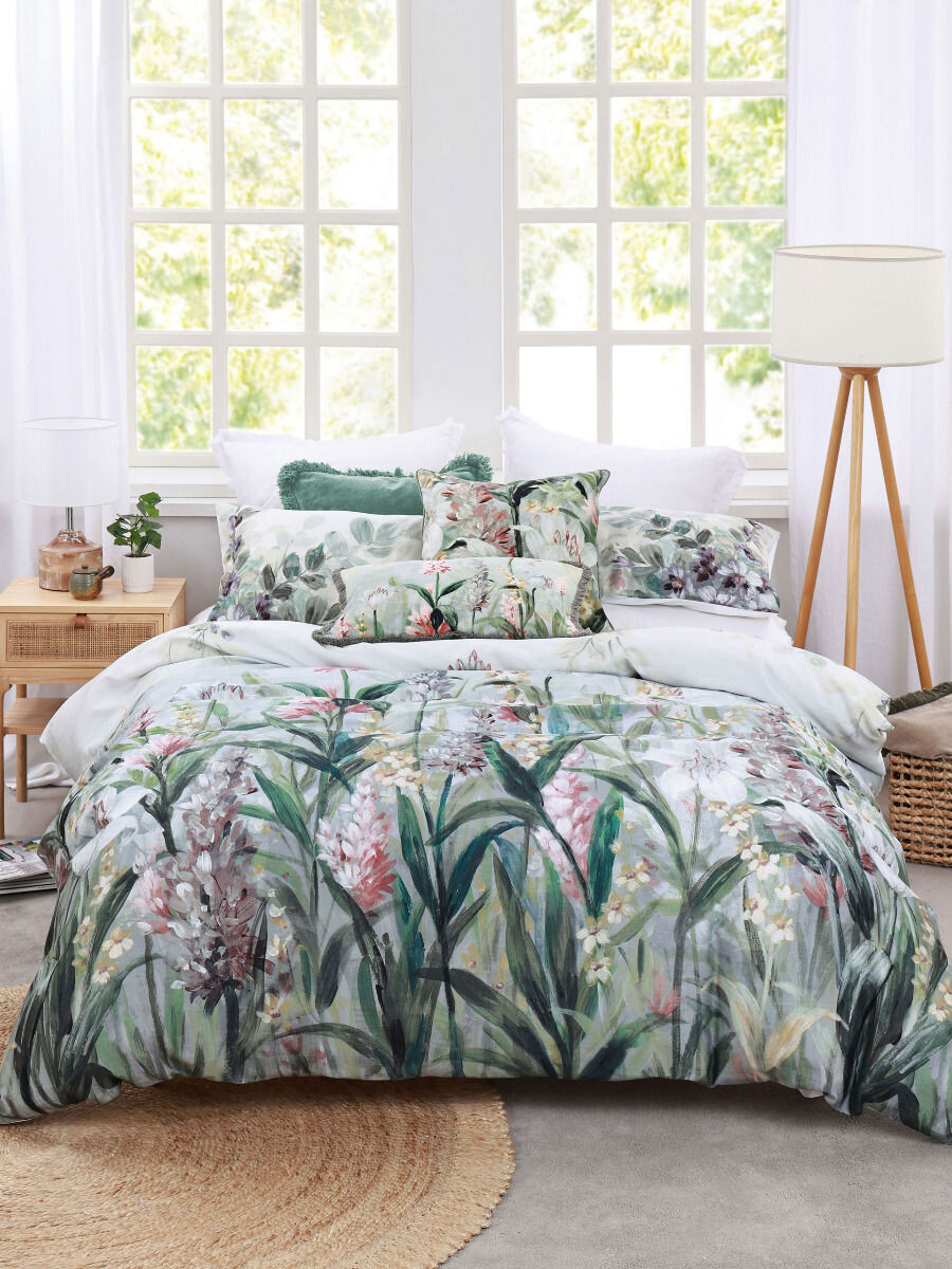 MM Linen Hathaway Quilt Cover Set: Super King