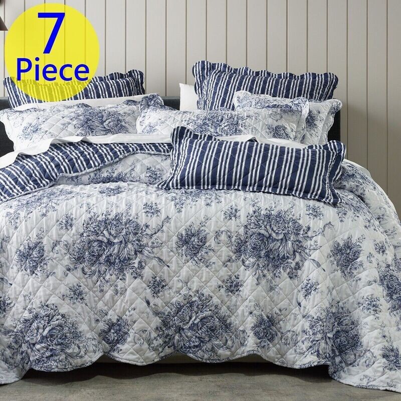 Bianca Amorette Bedspread Blue: King