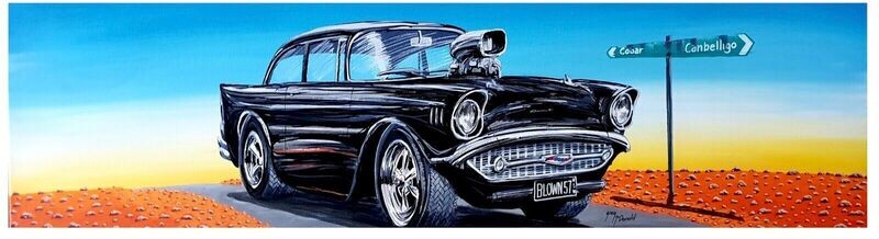Running on Empty Bar Runner Black Chev