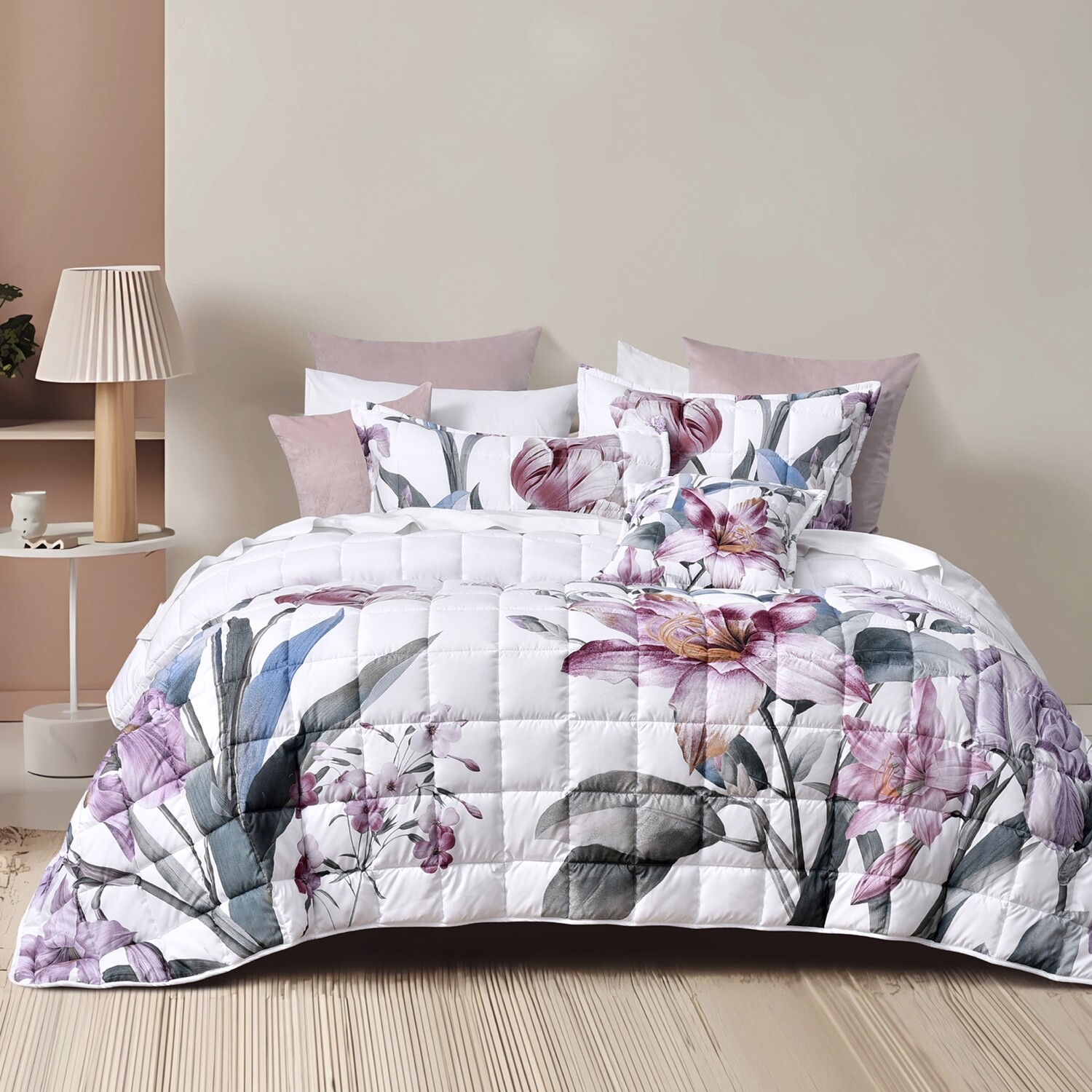 Bianca Carmela Bedspread Set White: Queen
