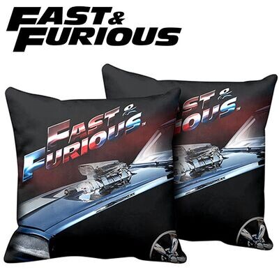 Fast &amp; Furious 2 x Filled Cushions 1970 Charger