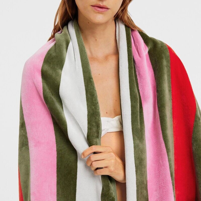 Sheridan Verona Beach Towel In Herbal Sheridan Verona Beach Towel In Herbal