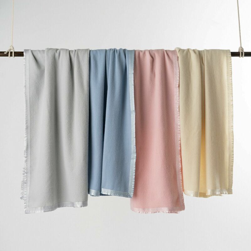 Australian Wool Baby Cot Blanket: Pink