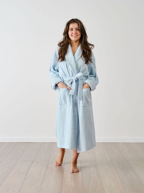 Linen House Terry Blue Robe